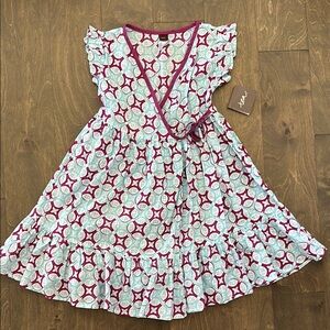 New Tea Collection Cotton Wrap Dress, size 7.